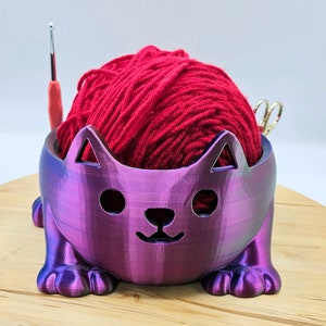 Sturdy Yarn Bowl Medium Large Cat Bowls 3D Printed Bowl Knit Crochet Hobby  Kitty Yarn Bowl 