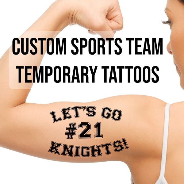 School Spirit Temporary Tattoo Etsy