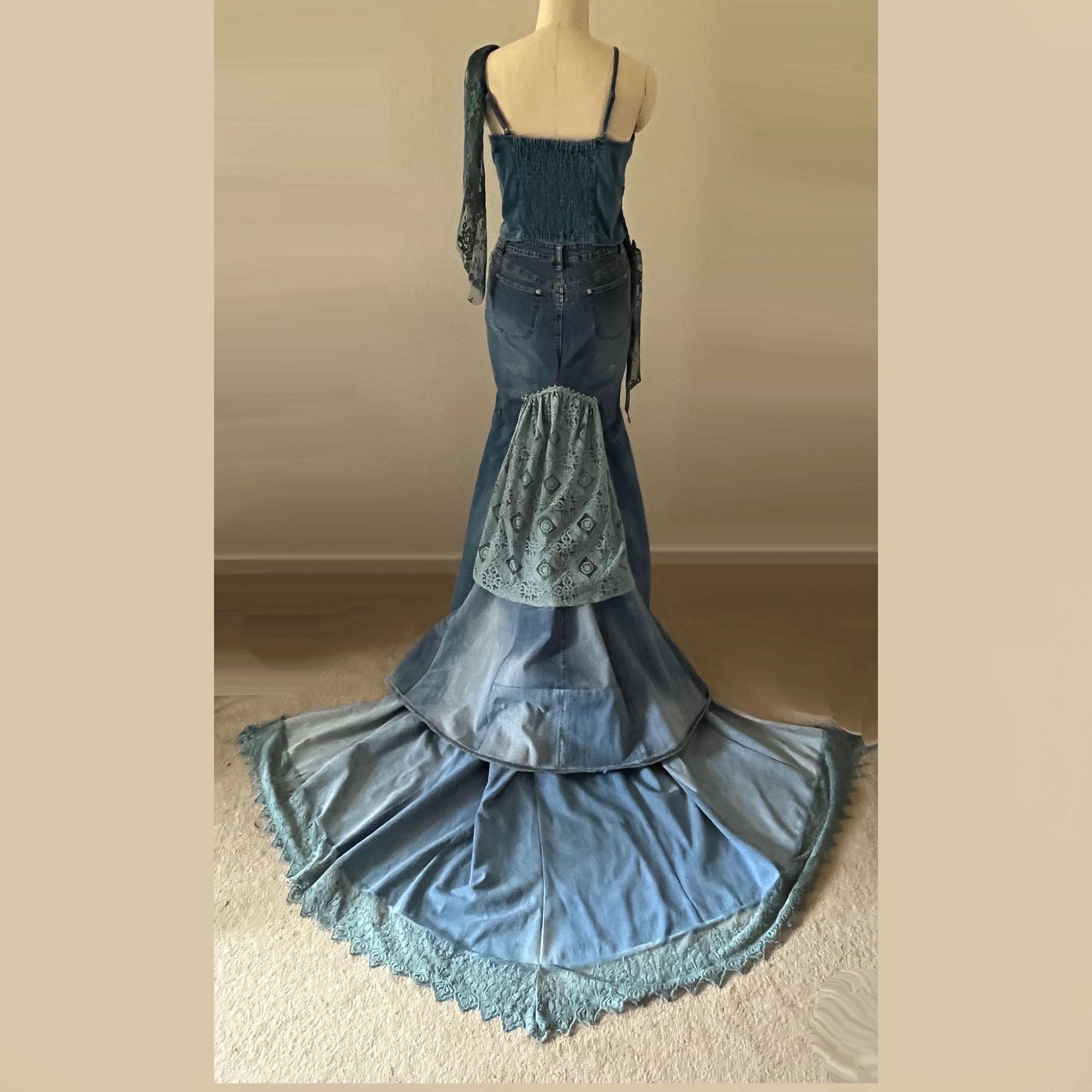 blue jean dresses for a wedding The Linda Dress in Denim Blue Windsor 14 / Denim Blue Windsor