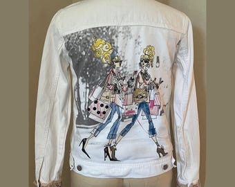 Upcycled White Denim Jacket