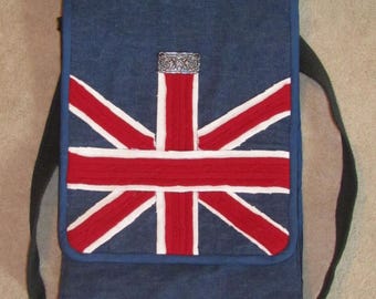 Upcycled Shoulder bag book bag