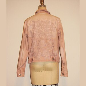 Upcycled Pink denim jacket
