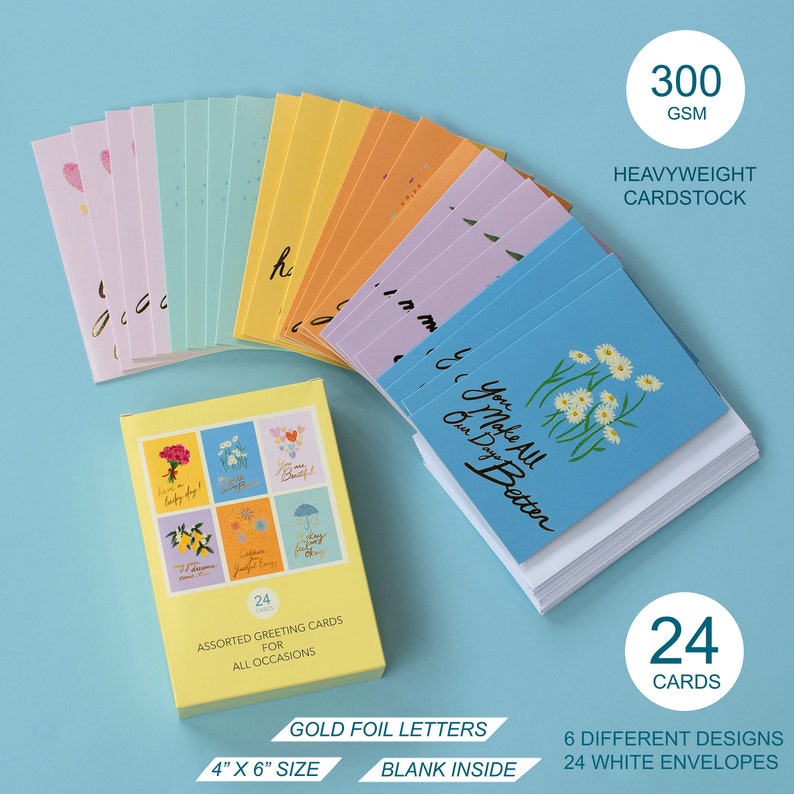 Thoughtfully Modern Greeting Cards With Envelopes Blank Card Etsy