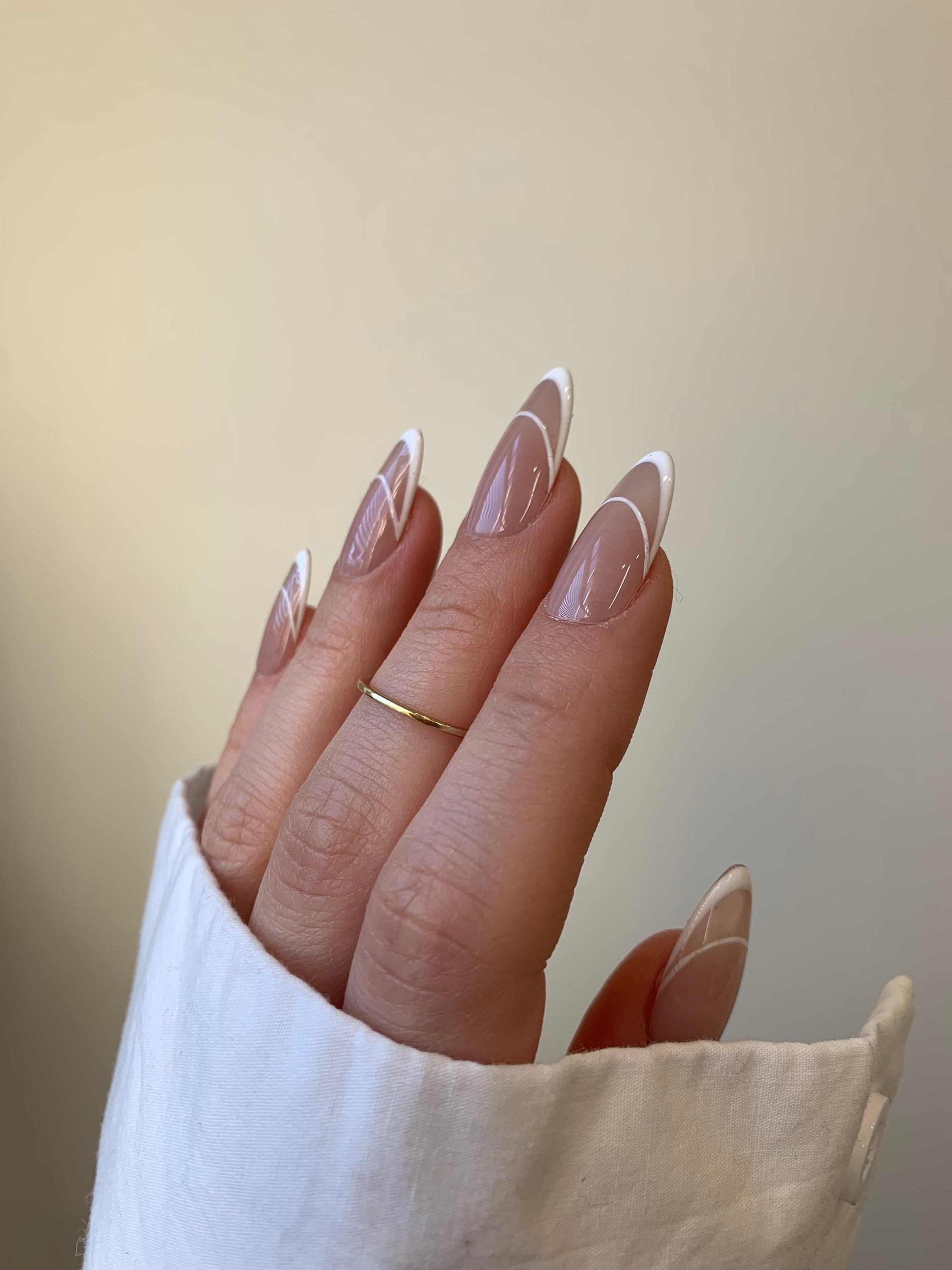 Minimalist French Nails with Negative Space