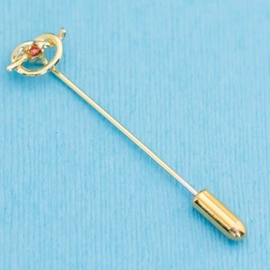 Vintage Gold Pretzel Knot Stick Pin - N12