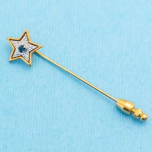 Vintage Gold & Silver Star Stick Pin by Avon - N15