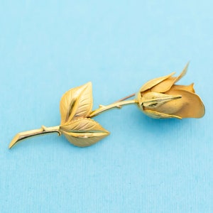 Vintage Golden Rose Brooch N20
