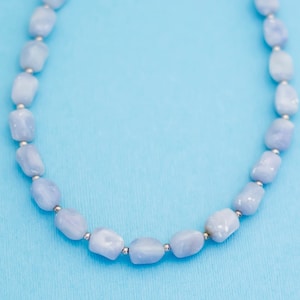 Vintage Soft Purple Beaded Necklace by Triari - 30 inch - N12