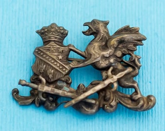 Vintage Dragon Crest Broche - N1