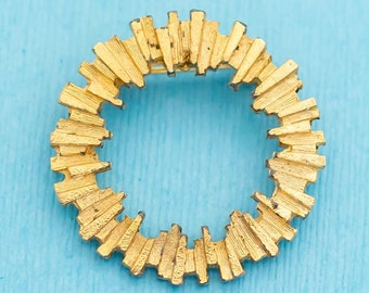 Vintage Zon Ring Gouden Toon Broche - N2