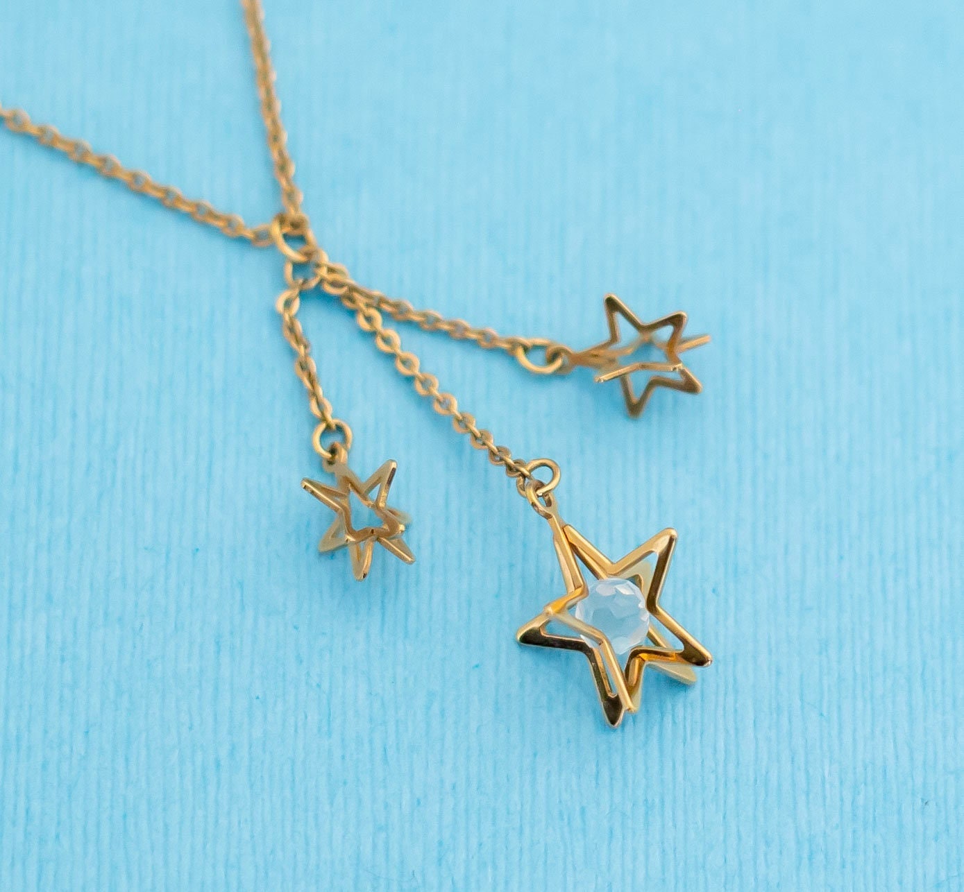 Vintage Lucky Stars Necklace by Avon 18 Inch N12 - Etsy