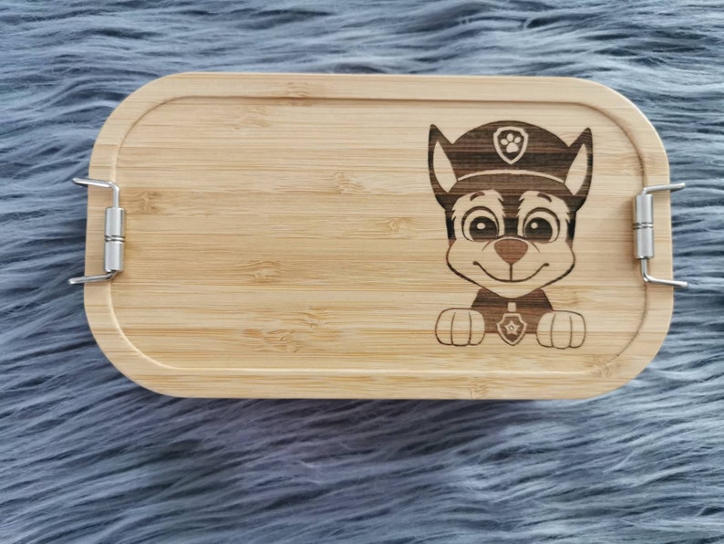 Paw Patrol Chase Breakfast Board Lunch Box Kids Personalized Etsy