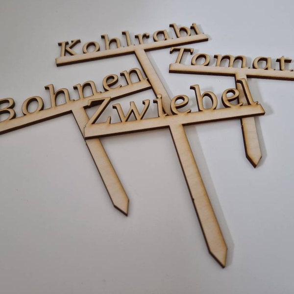 Beetstecker, Kräuterstecker, Pflanzenschild, Hochbeet, Kräutergarten, Gemüse, Garten, Holz, Personalisiert