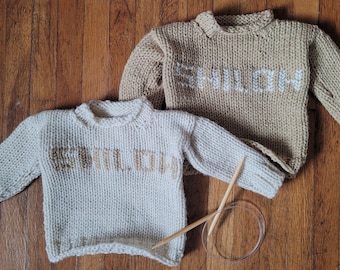 Custom Baby/Child Name Sweater
