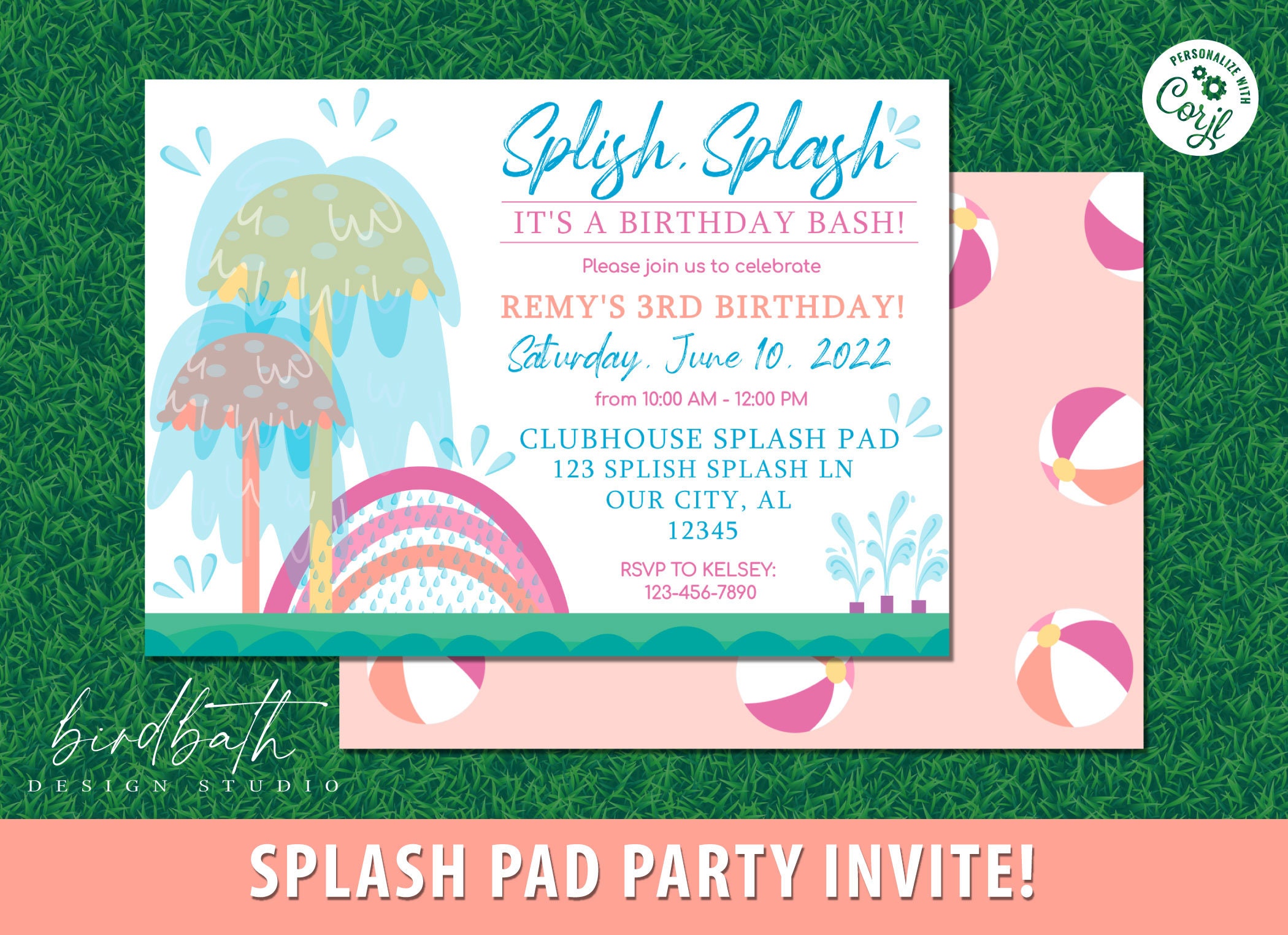 Splash Bash Invite Etsy