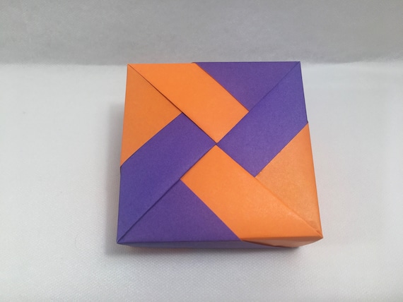 Handmade Origami Gift Box With Beautiful Pattern Square Size