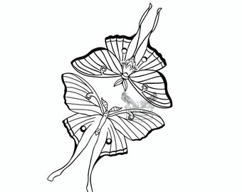 2x, Luna moth-moon moth-Instant Download- svg-png-jpg files included- graphic design- sublimation-instant download-clip art-