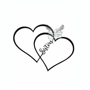 Zusters-dubbel hart-Instant Download-svg-png-jpg-bestanden inbegrepen-grafisch ontwerp-sublimatie-clip art-vector-hand getrokken