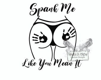 Butt Slap Hand Drawn Design: Adult Humor SVG PNG JPG (Digital Download)