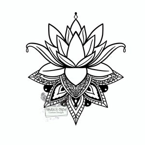 Download istantaneo di Lotus Flower-Mandala- file SVG-png-jpg inclusi- design grafico-sublimazione-download istantaneo-clip art