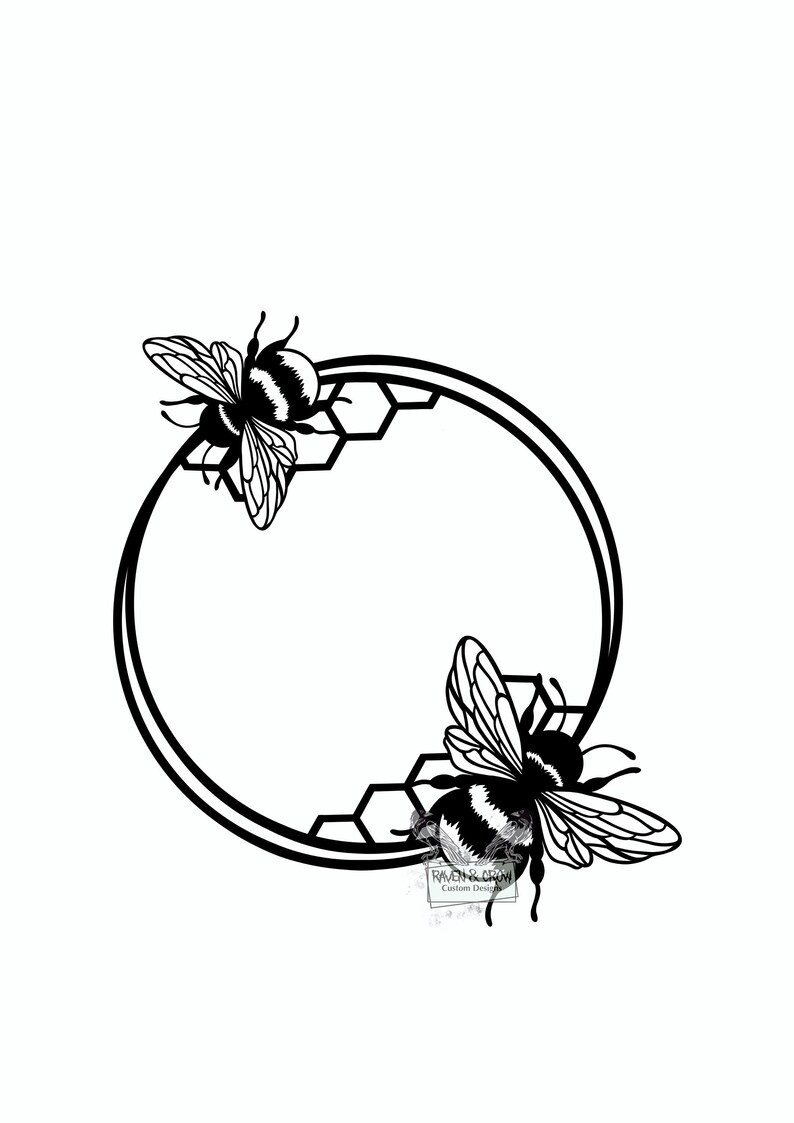 Bumble Bee Bee Frame Instant Downloadpngjpg SVG Files Included