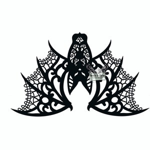 Koronkowy nietoperz - Halloween - styl gotycki - Natychmiastowe pobranie - pliki svg-png-jpg w zestawie - projekt graficzny - sublimacja - natychmiastowe pobranie - grafika- Koronkowy nietoperz