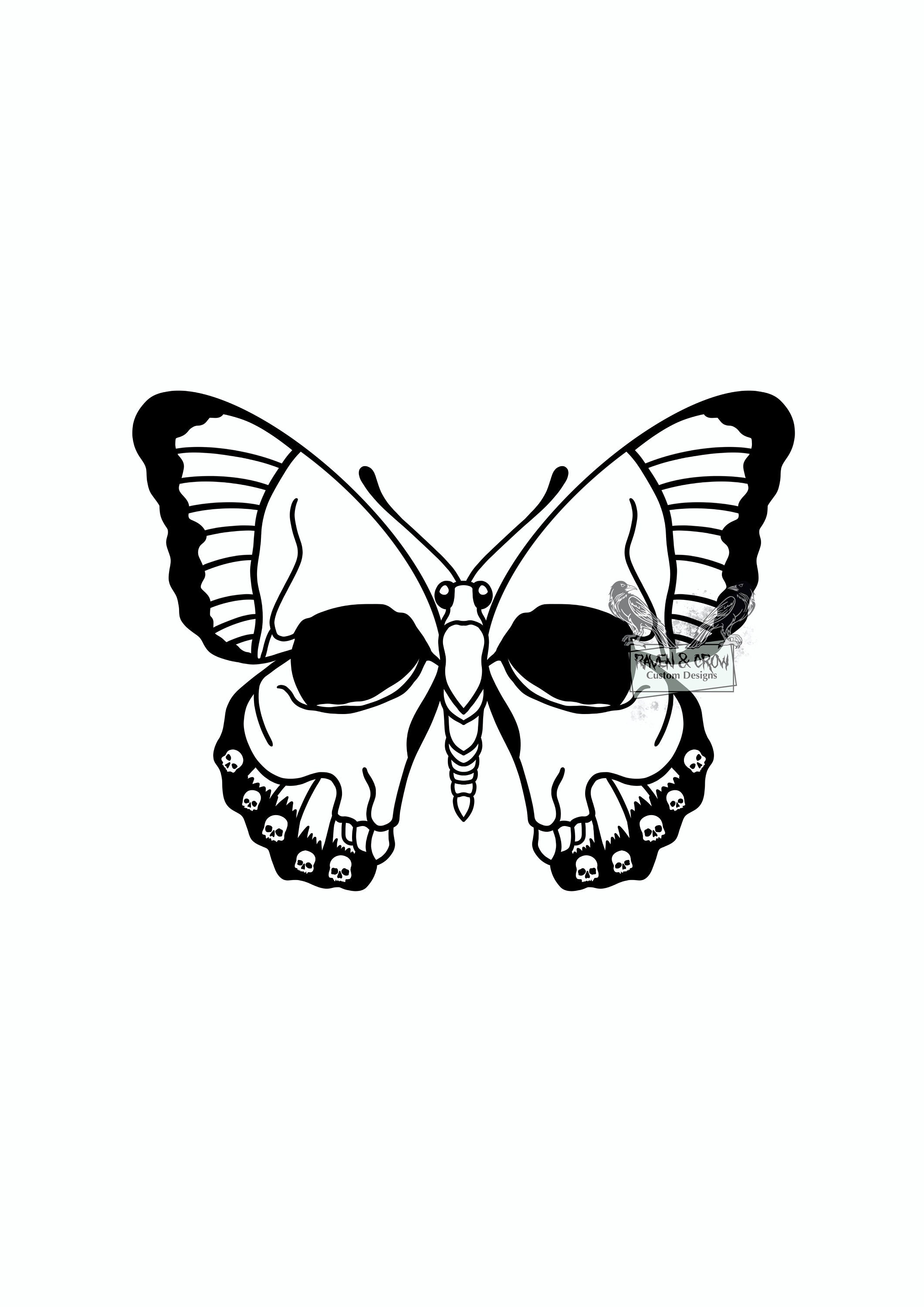Skullbutterflymothinstant Download Svgpngjpg Files Included