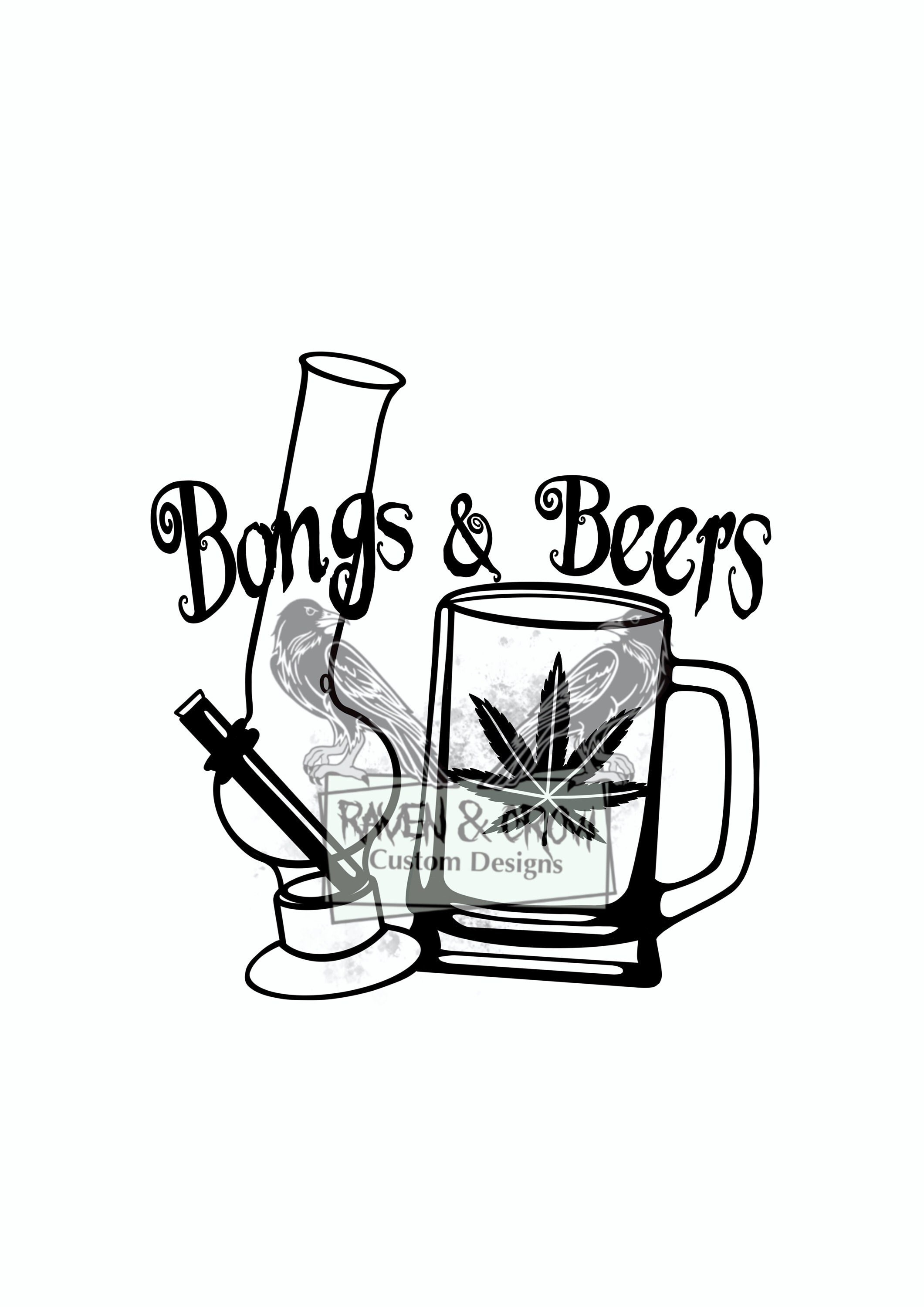 18 NSFW Bongs and Beers Pot Smoker SVG Instant Downloadpngjpg SVG Files Included Graphic