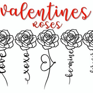 Valentines SVG-schattig woord bloem-Valentines Rose-Instant Download-png-jpg-grafisch ontwerp-sublimatie-clip art-vector-lijntekeningen