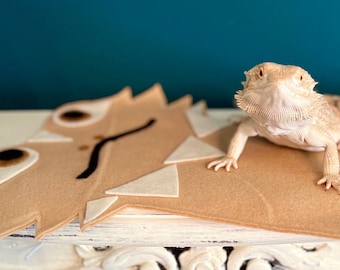 Felt Bearded Dragon Stocking, Handmade Reptile Christmas