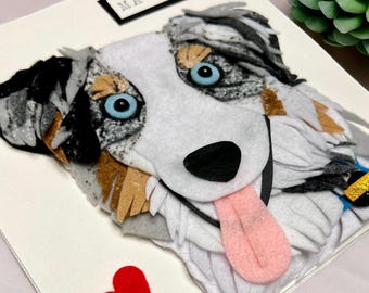 Felt Portrait of Pet, Felted Dog Art