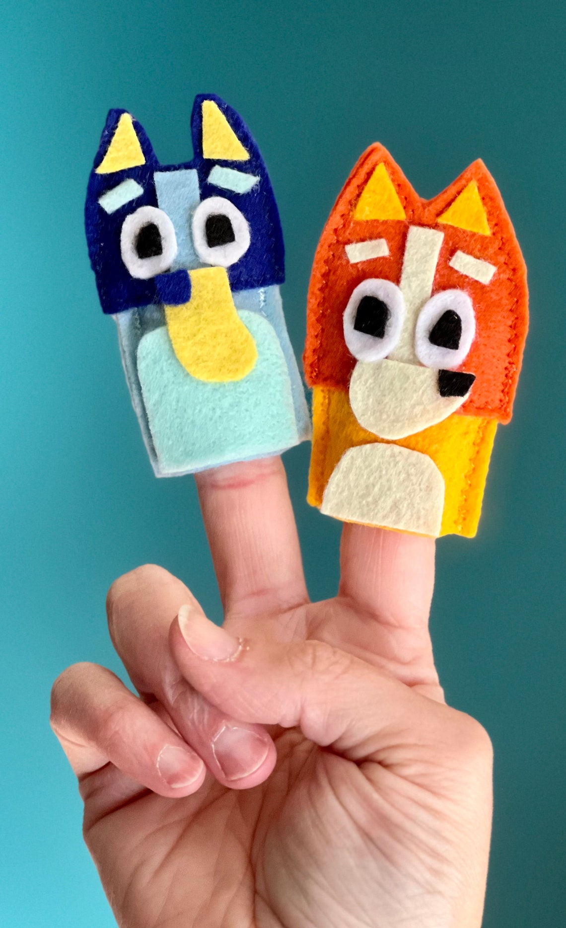 Bluey Finger Puppet Sets Bluey Bingo Bandit Chilli Etsy Canada