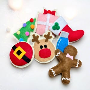 Felt Christmas Cookie Ornaments: Holiday Stocking Stuffers
