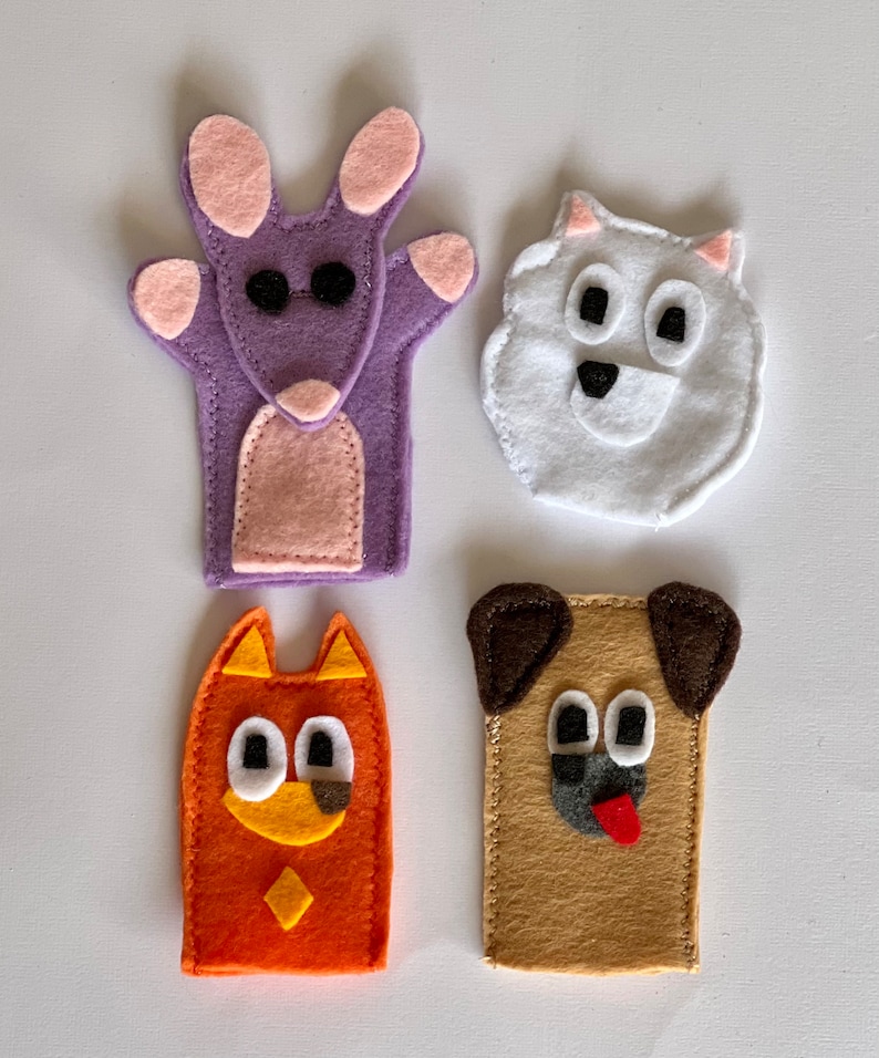 Bluey Finger Puppet Sets Bluey Bingo Bandit Chilli Etsy Singapore