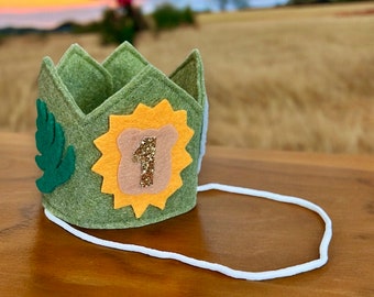 Jungle 1st Birthday Crown | Safari Crown | Lion First Birthday | Zoo Party Hat | Wild One Theme | Two Wild Crown | Zoo Animals Birthday