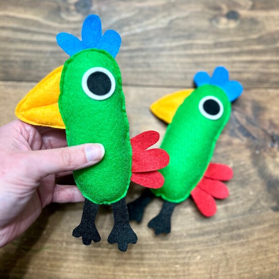Green parrot stuffed animal hotsell