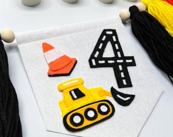 Construction Birthday Tassel Garland