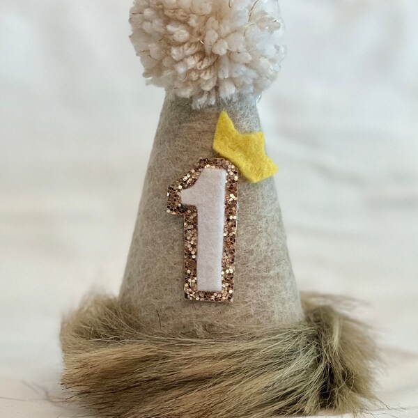 First Birthday Party Hat | Boho Party Hat | Where the Wild Things Are Inspired | Wild One Party | 2nd Birthday Party Hat