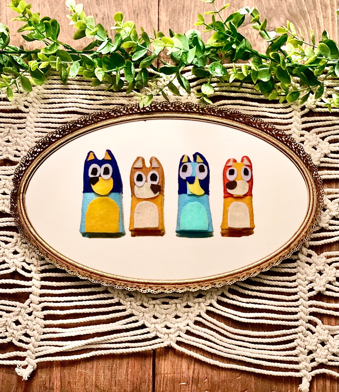 Bluey Family Finger Puppets Etsy