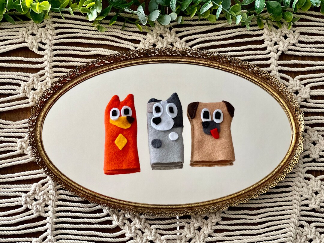 Bluey Friends Felt Finger Puppets Etsy