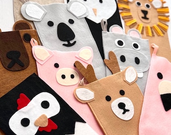 Christmas DIY Kit for Kids, Felt Animal Stocking