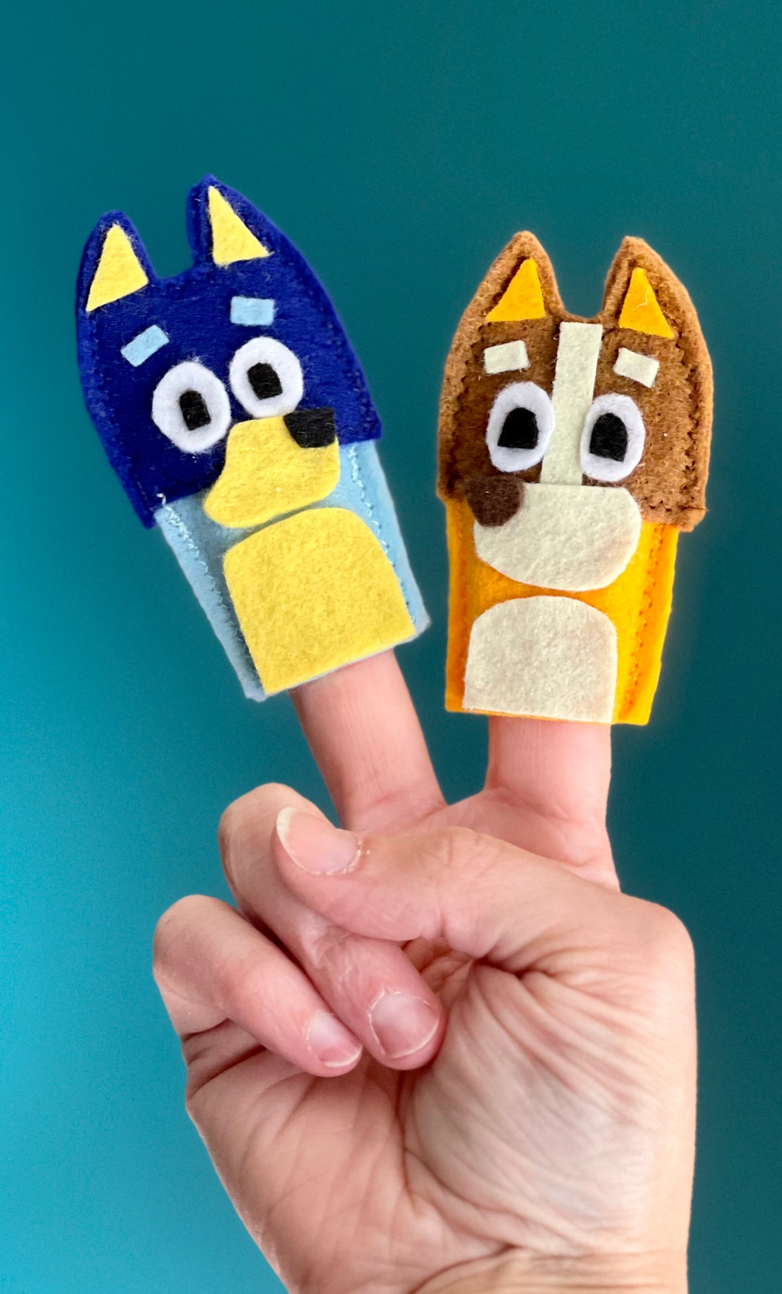 Bluey Finger Puppet Sets Bluey Bingo Bandit Chilli Etsy Singapore