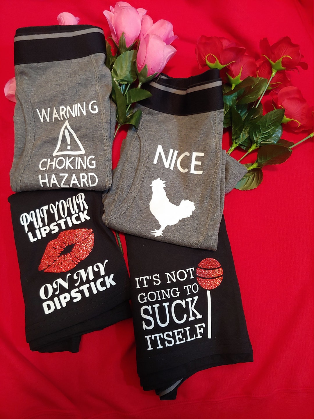 Naughty Valentine Boxers for Him Etsy