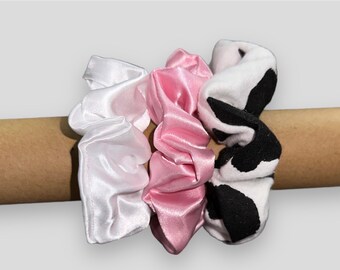 Cow Print Scrunchie Set