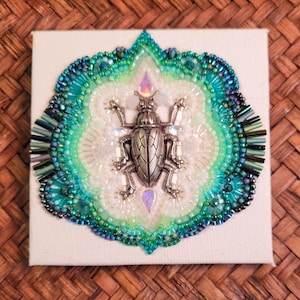 Small beaded canvas art
