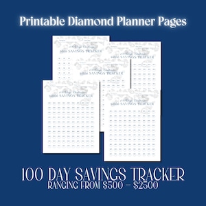 100 Days Saving Trackers- Diamond Edition