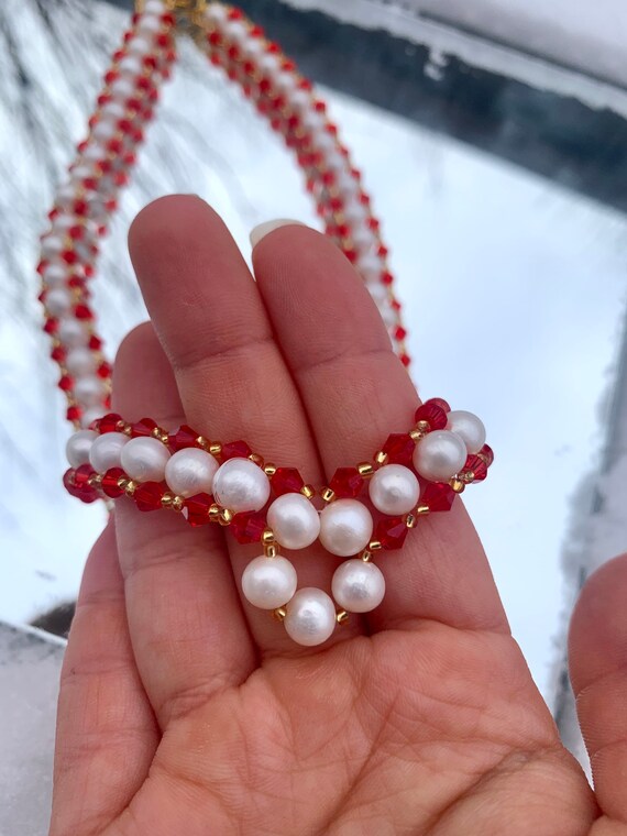 Crystal cheap moti necklace