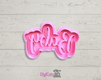 Plastic Cookie Cutter Baby Word 3D printed - for cookie dough -