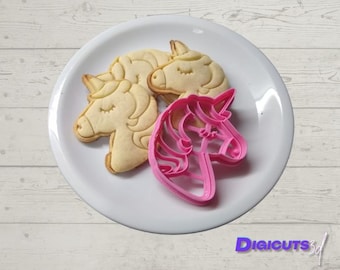 Plastic Cookie Cutter of Unicorns 3D printed - for cookie dough