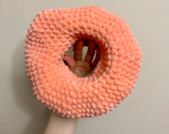 Peach Cozy Crochet Sprinkle Donut Hide For Snakes and Small Animals